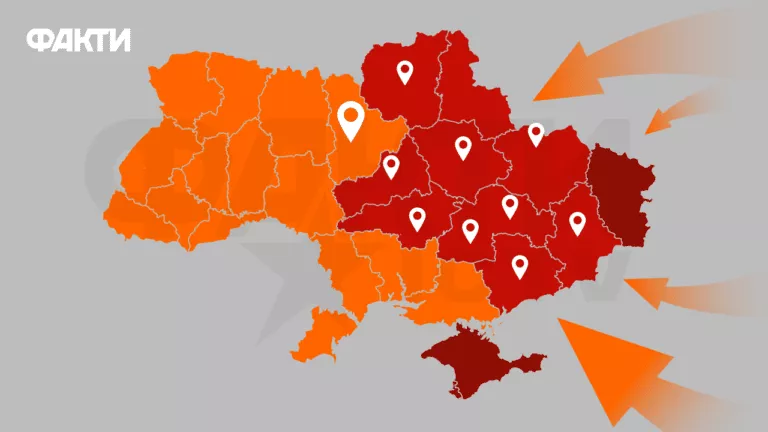 Онлайн-карта показує загрози повітряної тривоги в Україні