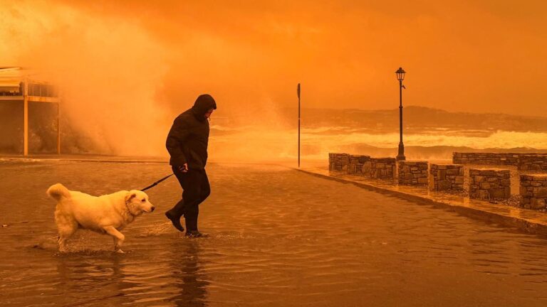 Severe Weather and Saharan Dust Disrupt Life in Greece