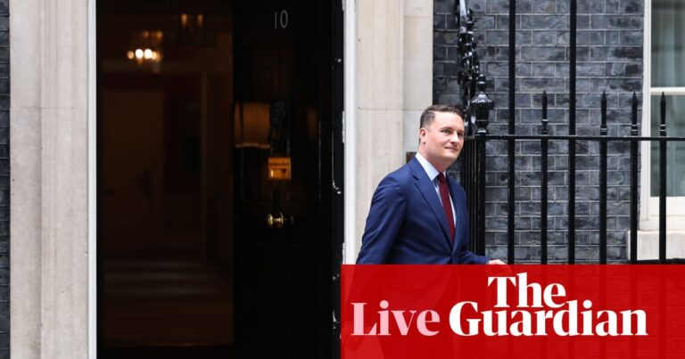 Wes Streeting verlässt Downing Street nach Gesprächen mit Keir Starmer