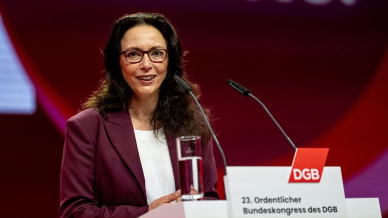 Yasmin Fahimi als DGB-Vorsitzende mit 96 Prozent bestätigt