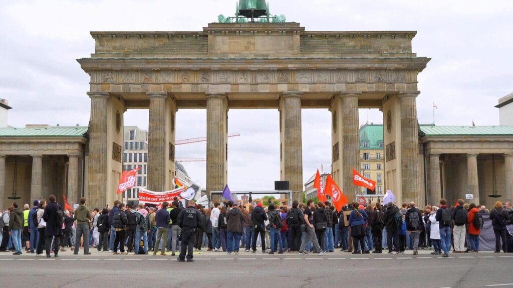 Men Demonstrate in Berlin Against Violence Towards Women