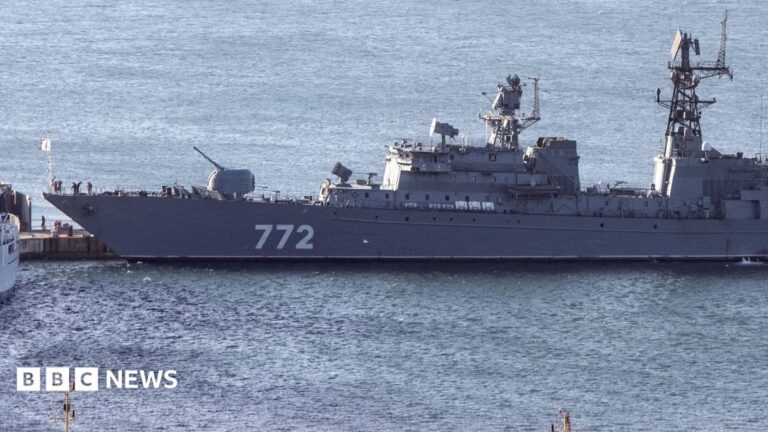 Russian warship conducts live-fire exercise off Plymouth