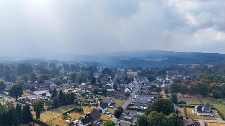 Waldbrand an der Grenze: Lage stabil, Wind droht