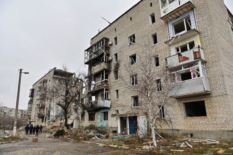 Drone hits residential area in Izium, one person injured