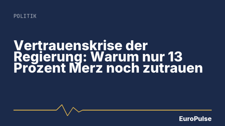 Vertrauenskrise der Regierung: Warum nur 13 Prozent Merz noch zutrauen