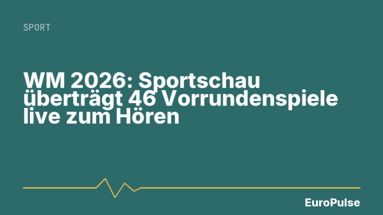 WM 2026: Sportschau überträgt 46 Vorrundenspiele live zum Hören