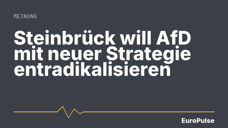 Steinbrück will AfD mit neuer Strategie entradikalisieren