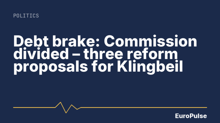 Debt brake: Commission divided – three reform proposals for Klingbeil