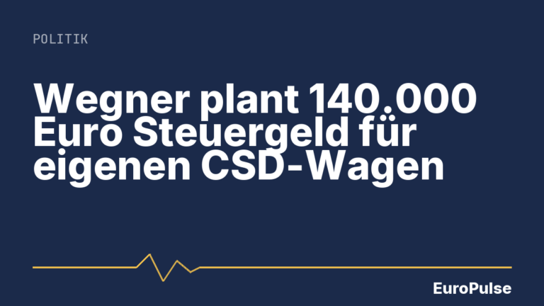 Wegner plant 140.000 Euro Steuergeld für eigenen CSD-Wagen