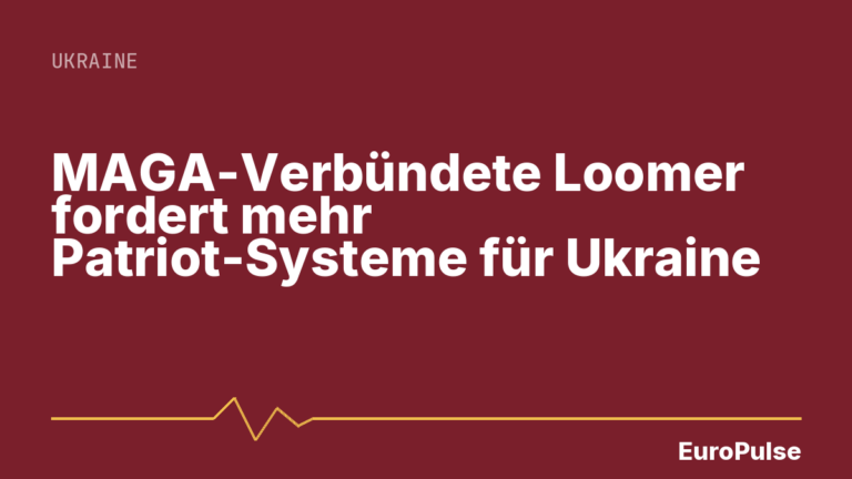MAGA-Verbündete Loomer fordert mehr Patriot-Systeme für Ukraine