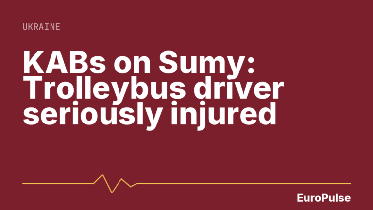 KABs on Sumy: Trolleybus driver seriously injured