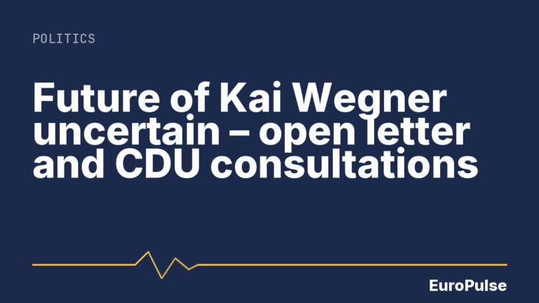 Future of Kai Wegner uncertain – open letter and CDU consultations