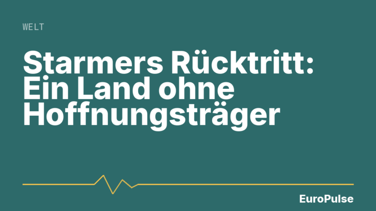 Starmers Rücktritt: Ein Land ohne Hoffnungsträger