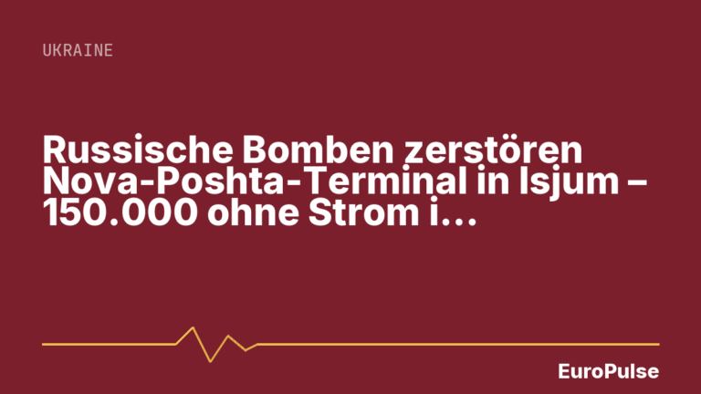 Russische Bomben zerstören Nova-Poshta-Terminal in Isjum – 150.000 ohne Strom in Tschernihiw