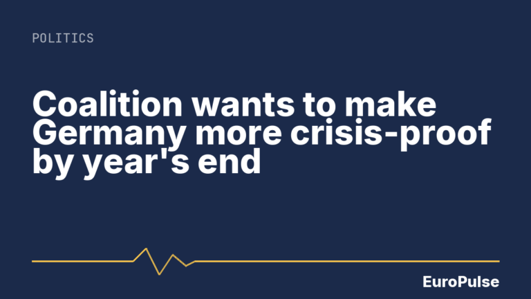 Coalition wants to make Germany more crisis-proof by year’s end