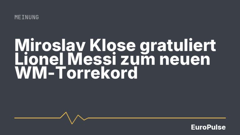 Miroslav Klose gratuliert Lionel Messi zum neuen WM-Torrekord