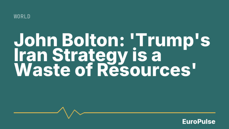John Bolton: ‘Trump’s Iran Strategy is a Waste of Resources’