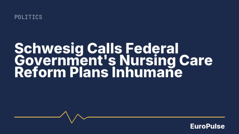 Schwesig Calls Federal Government’s Nursing Care Reform Plans Inhumane