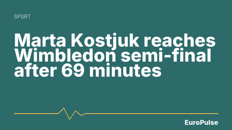 Marta Kostjuk reaches Wimbledon semi-final after 69 minutes