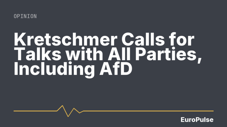 Kretschmer Calls for Talks with All Parties, Including AfD