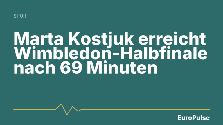 Marta Kostjuk erreicht Wimbledon-Halbfinale nach 69 Minuten