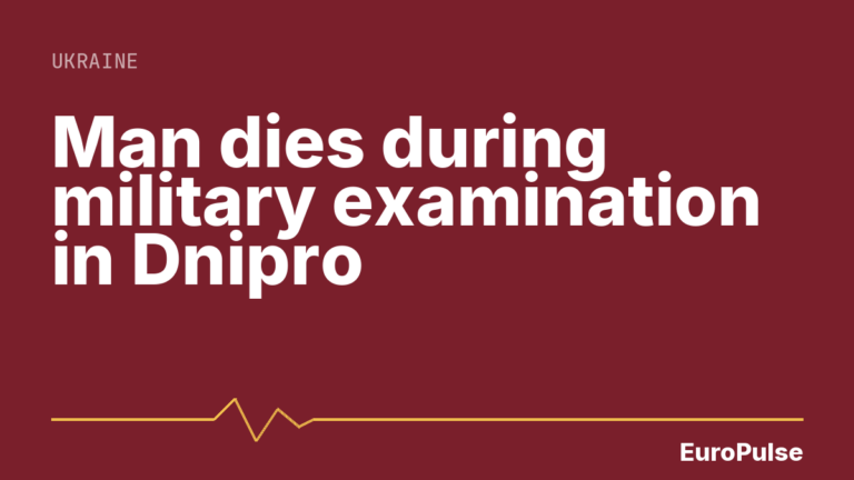 Man dies during military examination in Dnipro