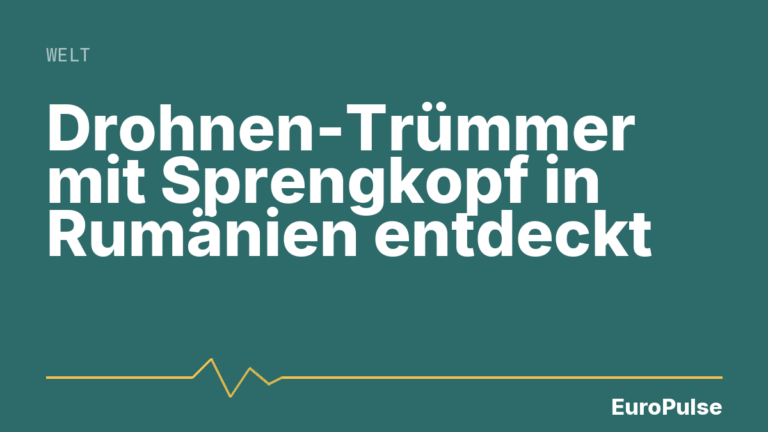 Drohnen-Trümmer mit Sprengkopf in Rumänien entdeckt