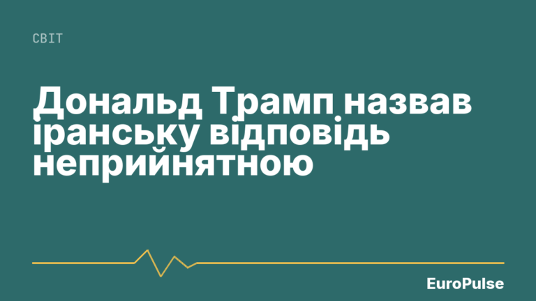 Дональд Трамп назвав іранську відповідь неприйнятною