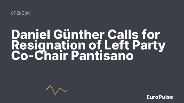 Daniel Günther Calls for Resignation of Left Party Co-Chair Pantisano