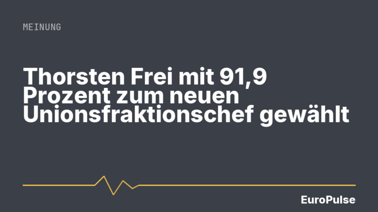 Thorsten Frei mit 91,9 Prozent zum neuen Unionsfraktionschef gewählt