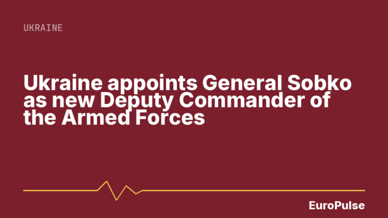 Ukraine appoints General Sobko as new Deputy Commander of the Armed Forces