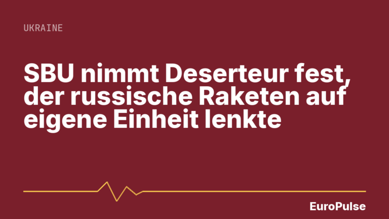 SBU nimmt Deserteur fest, der russische Raketen auf eigene Einheit lenkte