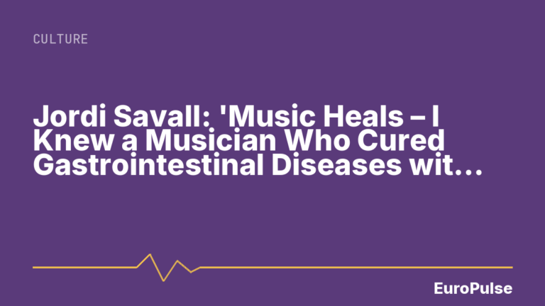 Jordi Savall: ‘Music Heals – I Knew a Musician Who Cured Gastrointestinal Diseases with an Instrument’