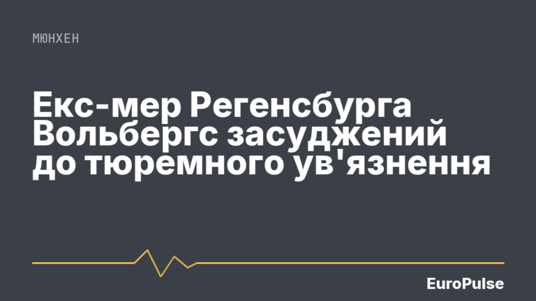 Екс-мер Регенсбурга Вольбергс засуджений до тюремного ув’язнення