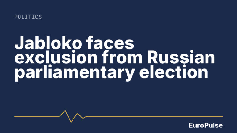 Jabloko faces exclusion from Russian parliamentary election