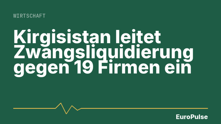 Kirgisistan leitet Zwangsliquidierung gegen 19 Firmen ein