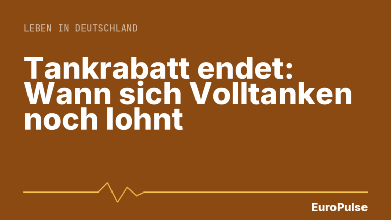 Tankrabatt endet: Wann sich Volltanken noch lohnt