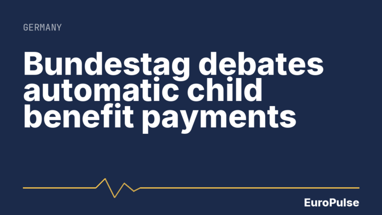 Bundestag debates automatic child benefit payments