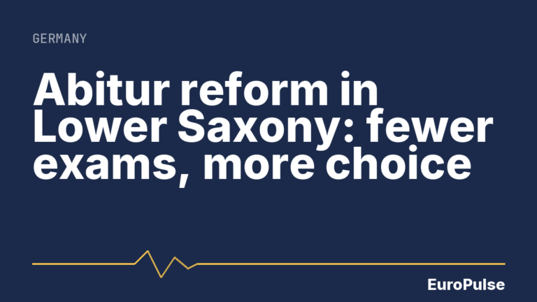 Abitur reform in Lower Saxony: fewer exams, more choice