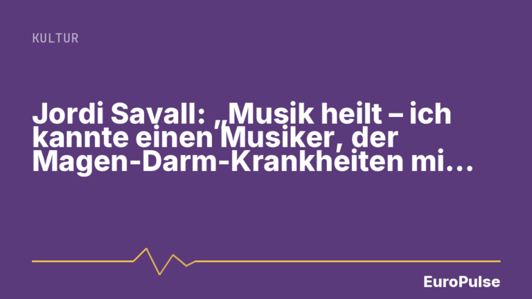 Jordi Savall: „Musik heilt – ich kannte einen Musiker, der Magen-Darm-Krankheiten mit einem Instrument kurierte“