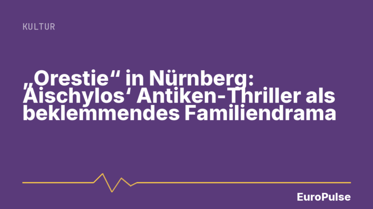 „Orestie“ in Nürnberg: Aischylos‘ Antiken-Thriller als beklemmendes Familiendrama