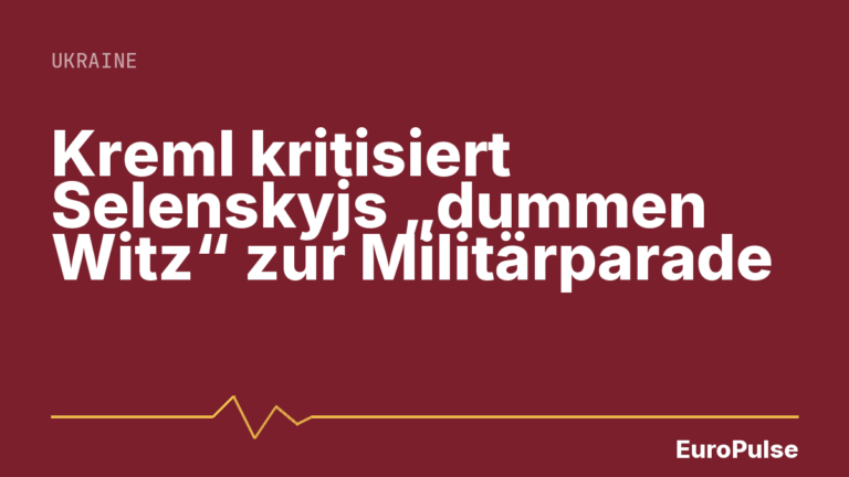 Kreml kritisiert Selenskyjs „dummen Witz“ zur Militärparade