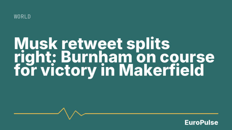 Musk retweet splits right: Burnham on course for victory in Makerfield