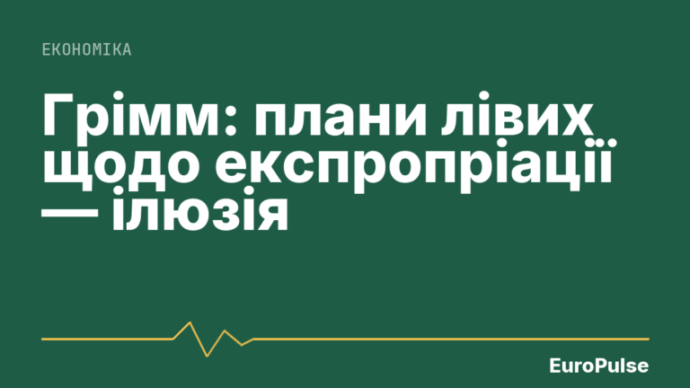 Грімм: плани лівих щодо експропріації — ілюзія