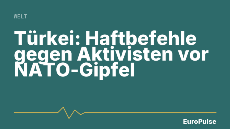 Türkei: Haftbefehle gegen Aktivisten vor NATO-Gipfel