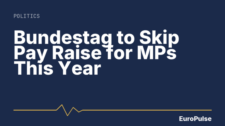 Bundestag to Skip Pay Raise for MPs This Year