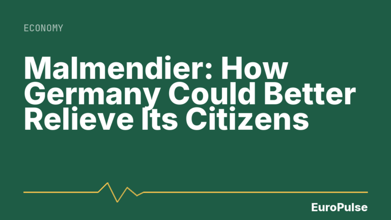 Malmendier: How Germany Could Better Relieve Its Citizens