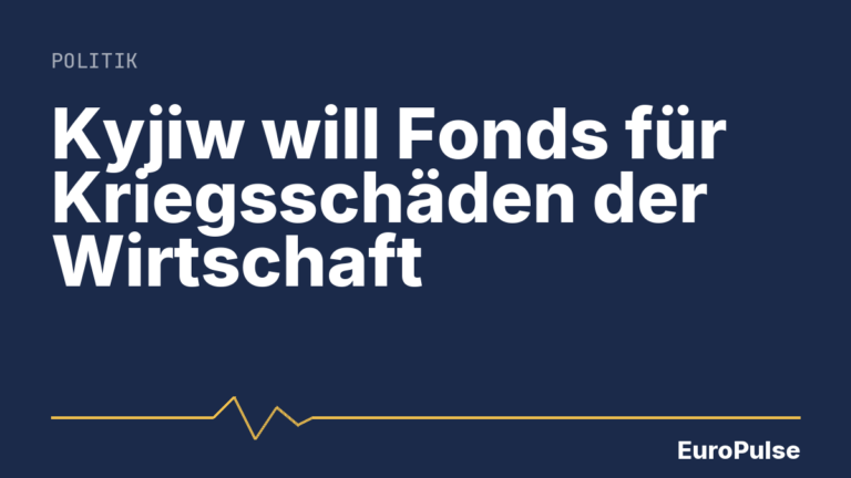 Kyjiw will Fonds für Kriegsschäden der Wirtschaft