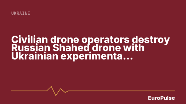 Civilian drone operators destroy Russian Shahed drone with Ukrainian experimental interceptor for first time