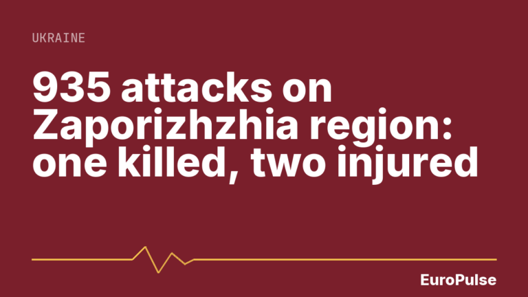 935 attacks on Zaporizhzhia region: one killed, two injured